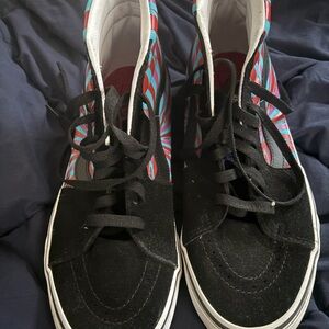 Vans Unisex Retro Mart SK8 Hi Shoes - Black / Blue / Red / Pink